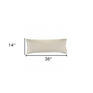 14" X 36" Gray Throw Pillow