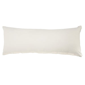 14" X 36" Gray And White Cotton Medallion Throw Pillow