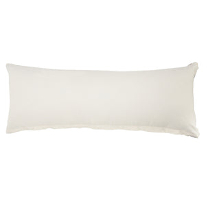 14" X 36" Gray And White Cotton Medallion Throw Pillow