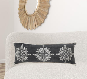 20" Orange and Off White Throw Pillow