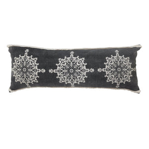 20" Orange and Off White Throw Pillow