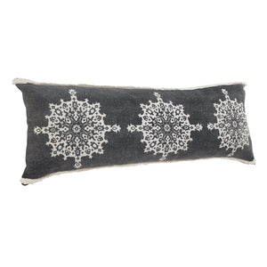 20" Orange and Off White Throw Pillow