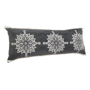 20" Orange and Off White Throw Pillow