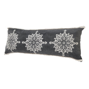 20" Orange and Off White Throw Pillow