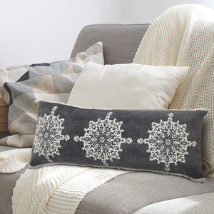 20" Orange and Off White Throw Pillow