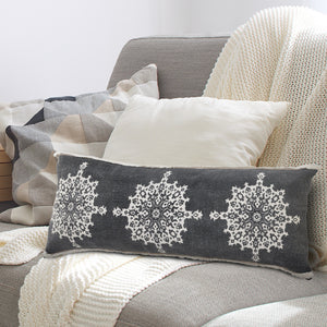 20" Orange and Off White Throw Pillow