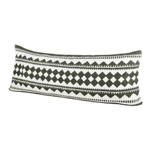 20" Black and White Geometric Cotton Throw Pillow