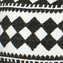 20" X 20" Black And White 100% Cotton Geometric Zippered Pillow