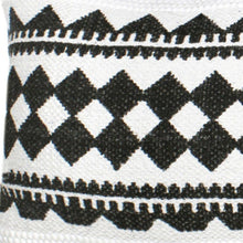 20" X 20" Black And White 100% Cotton Geometric Zippered Pillow