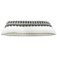 20" X 20" Black And White 100% Cotton Geometric Zippered Pillow