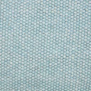 14" X 36" Light Blue Cotton Lumbar Throw Pillow With Fringe