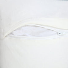 14" X 36" Light Blue Cotton Lumbar Throw Pillow With Fringe