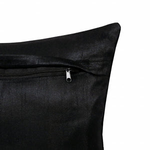 14" X 20" Black and Silver Throw Pillow