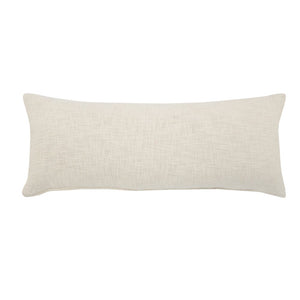20" Cream Cotton Throw Pillow with Fringe