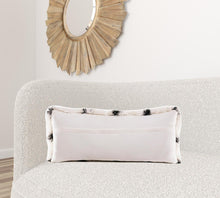 20" Black And White Fabric Geometric Throw Pillow