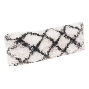 20" Black And White Fabric Geometric Throw Pillow