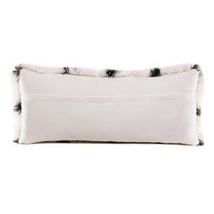 20" Black And White Fabric Geometric Throw Pillow