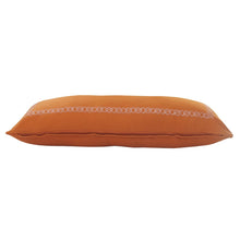 20" X 20" Orange And Dark Orange 100% Cotton Geometric Zippered Pillow