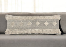 20" X 20" Black And Off-White 100% Cotton Geometric Zippered Pillow