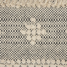 14" X 36" Gray And Taupe Cotton Geometric Throw Pillow