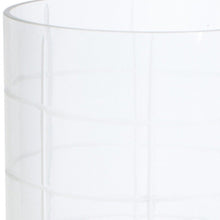 12" Silver And Clear Geometric Iron And Glass Tabletop Hurricane Candle Holder