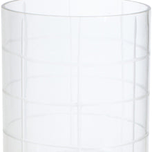 12" Silver and Clear Iron and Glass Geometric Tabletop Hurricane Candle Holder
