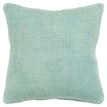 20" Mint Green Weave Cotton Blend Throw Pillow