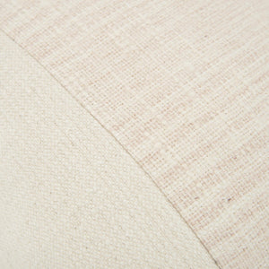 20" Pink and Ivory Cotton Pillow With Tassels Edges