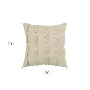 20" Ivory Cotton Pillow