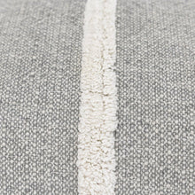 14" X 14" Gray and White Cotton Pillow With Tassels Edges