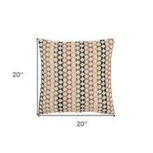 20" Blue and Green Cotton Pillow