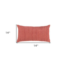 14" X 14" Terra Cotta Cotton Blend Pillow