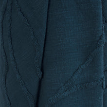 Teal Blue Woven 100% Woven Textured Cotton Throw Blanket