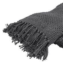 50" X 60" Gray Cotton Woven Throw Blanket