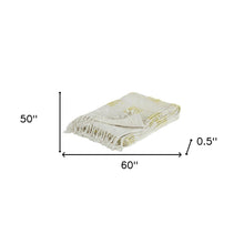 Yellow Woven Cotton Throw Blanket