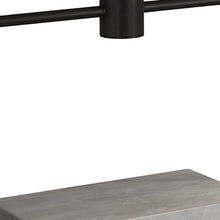 22" Gray and Black Mod Table Lamp With White Rectangular Shade