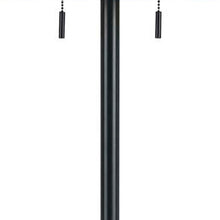 59" Bronze Two Light Traditional Shaped Floor Lamp With Brown Rectangular Shade