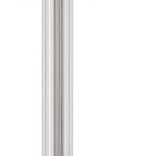 60" Chrome Two Light Traditional Shaped Floor Lamp With White Rectangular Shade