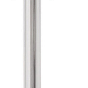 60" Chrome Two Light Traditional Shaped Floor Lamp With White Rectangular Shade