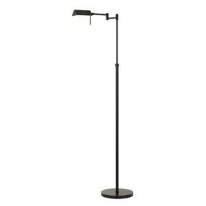 61" Bronze Adjustable Swing Arm Floor Lamp