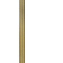 62" Brass Tray Table Floor Lamp With White Square Shade