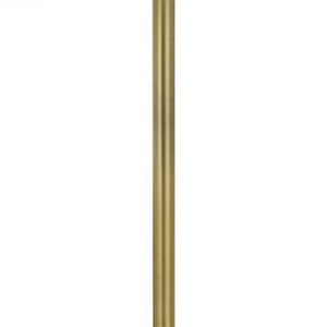 62" Brass Tray Table Floor Lamp With White Square Shade