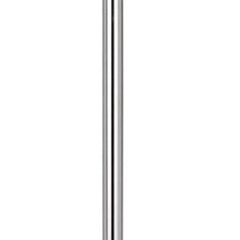 61" Chrome Tray Table Floor Lamp With White Square Shade