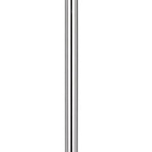61" Chrome Tray Table Floor Lamp With White Square Shade