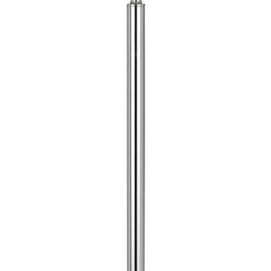 61" Chrome Tray Table Floor Lamp With White Square Shade