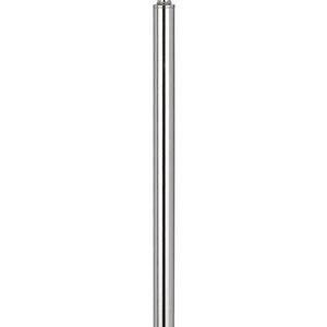 61" Chrome Tray Table Floor Lamp With White Square Shade