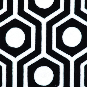 20" Black and White Geometric Cotton Throw Pillow