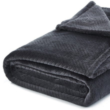 60" X 70" Dark Slate Gray Knitted Polyester Plush Throw Blanket