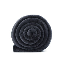60" X 70" Dark Slate Gray Knitted Polyester Plush Throw Blanket