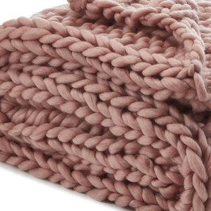 70" X 50" Navy Blue Knitted Polyester Throw Blanket